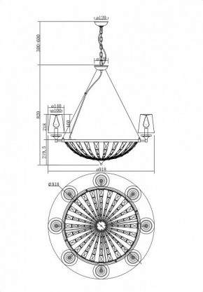 Подвесная люстра Maytoni Pantheon H021PL-08CH в Ханты-Мансийске - hanty-mansiysk.mebel24.online | фото 4