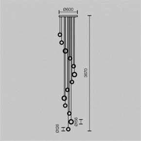 Подвесная люстра Maytoni Pharao MOD361PL-L58BS3K в Ханты-Мансийске - hanty-mansiysk.mebel24.online | фото 4