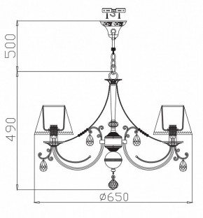 Подвесная люстра Maytoni Soffia RC093-PL-06-R в Ханты-Мансийске - hanty-mansiysk.mebel24.online | фото 4
