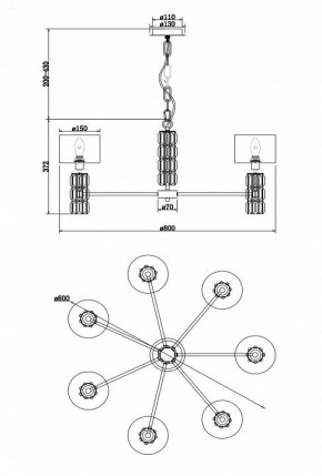 Подвесная люстра Maytoni Talento DIA008PL-07CH в Ханты-Мансийске - hanty-mansiysk.mebel24.online | фото 8