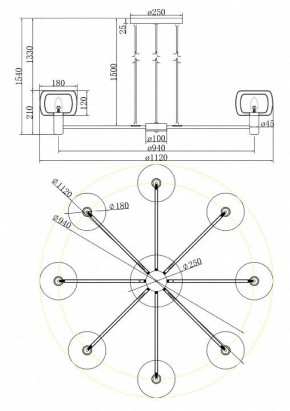 Подвесная люстра Maytoni Vision MOD411PL-08G в Ханты-Мансийске - hanty-mansiysk.mebel24.online | фото 4