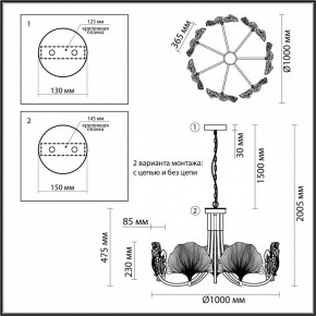 Подвесная люстра Odeon Light Ventaglio 4870/7 в Ханты-Мансийске - hanty-mansiysk.mebel24.online | фото 6