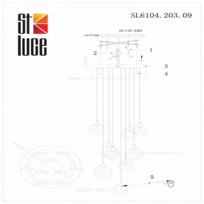 Подвесная люстра ST-Luce Montecelio SL6104.203.09 в Ханты-Мансийске - hanty-mansiysk.mebel24.online | фото 3
