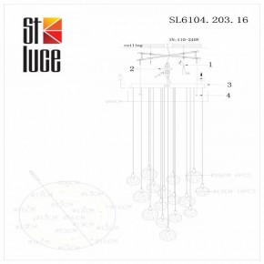 Подвесная люстра ST-Luce Montecelio SL6104.203.16 в Ханты-Мансийске - hanty-mansiysk.mebel24.online | фото 3