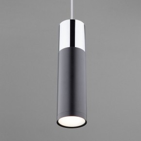 Подвесной светильник Eurosvet Double Topper 50135/1 LED хром/черный в Ханты-Мансийске - hanty-mansiysk.mebel24.online | фото 2