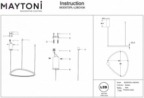 Подвесной светильник Maytoni Glint MOD072PL-L28CH3K в Ханты-Мансийске - hanty-mansiysk.mebel24.online | фото 4