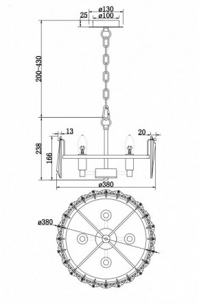 Подвесной светильник Maytoni Puntes MOD043PL-04CH в Ханты-Мансийске - hanty-mansiysk.mebel24.online | фото 4