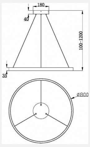 Подвесной светильник Maytoni Rim 1 MOD058PL-L42W3K в Ханты-Мансийске - hanty-mansiysk.mebel24.online | фото 3