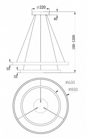 Подвесной светильник Maytoni Rim MOD058PL-L74BS4K в Ханты-Мансийске - hanty-mansiysk.mebel24.online | фото 7