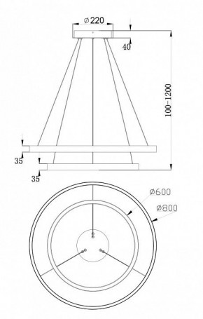 Подвесной светильник Maytoni Rim MOD058PL-L74W4K в Ханты-Мансийске - hanty-mansiysk.mebel24.online | фото 6