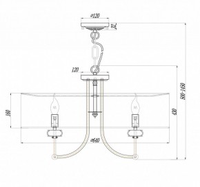 Подвесной светильник Maytoni Roma ARM006PL-08G в Ханты-Мансийске - hanty-mansiysk.mebel24.online | фото 4