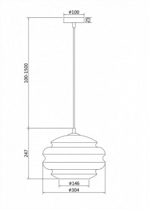 Подвесной светильник Maytoni Ruche P079PL-01BL в Ханты-Мансийске - hanty-mansiysk.mebel24.online | фото 3