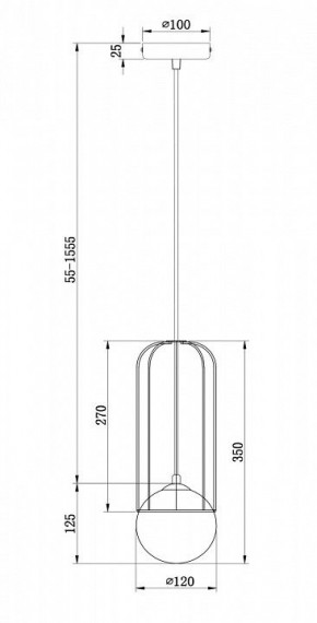 Подвесной светильник Maytoni Telford P361PL-01G в Ханты-Мансийске - hanty-mansiysk.mebel24.online | фото 4