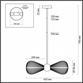Подвесной светильник Odeon Light Elica 5402/2 в Ханты-Мансийске - hanty-mansiysk.mebel24.online | фото 4