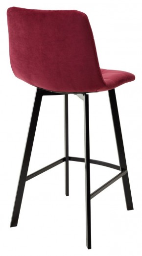 Полубарный стул CHILLI-QB SQUARE винный #16, велюр / черный каркас (H=66cm) М-City в Ханты-Мансийске - hanty-mansiysk.mebel24.online | фото 6