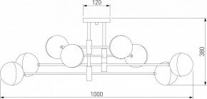 Потолочная люстра Eurosvet Nuvola 70129/8 латунь в Ханты-Мансийске - hanty-mansiysk.mebel24.online | фото 3