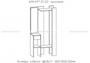 КРИТ-1 Прихожая (Делано светлый) в Ханты-Мансийске - hanty-mansiysk.mebel24.online | фото 2