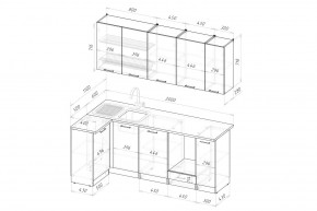ШЕЛЛИ Кухонный гарнитур Прайм 400 (1100*2000 мм) в Ханты-Мансийске - hanty-mansiysk.mebel24.online | фото 2