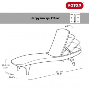 Шезлонг Пацифик (Pacific) графит в Ханты-Мансийске - hanty-mansiysk.mebel24.online | фото 2