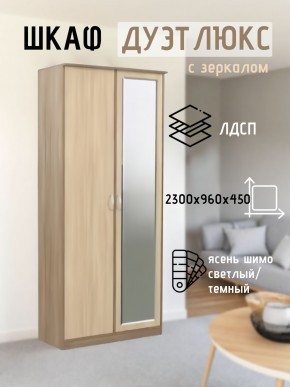 Шкаф 2-х створчатый Дуэт Люкс с зеркалом в Ханты-Мансийске - hanty-mansiysk.mebel24.online | фото 4