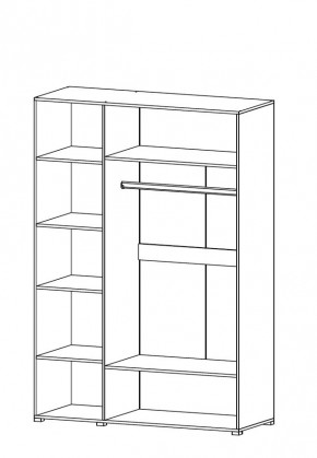 Шкаф 3-х створчатый с зеркалом НЕНСИ (Ясень Шимо светлый/Капучино глянец) в Ханты-Мансийске - hanty-mansiysk.mebel24.online | фото 2