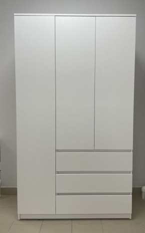Шкаф 3-ств. с 3 ящиками "Бьянко" в Ханты-Мансийске - hanty-mansiysk.mebel24.online | фото 3