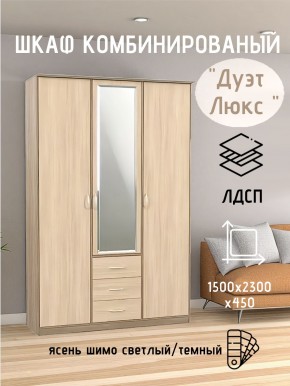 Шкаф комбинированный Дуэт Люкс с зеркалом в Ханты-Мансийске - hanty-mansiysk.mebel24.online | фото 5