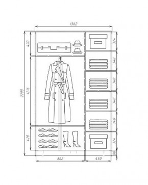 Шкаф-купе ХИТ 22-4-14-77 (420) в Ханты-Мансийске - hanty-mansiysk.mebel24.online | фото 3