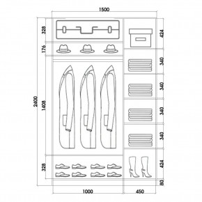Шкаф-купе ХИТ 24-15-66 (620) в Ханты-Мансийске - hanty-mansiysk.mebel24.online | фото 4