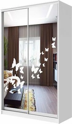 Шкаф-купе ХИТ 24-4-15-66 БАБОЧКИ в Ханты-Мансийске - hanty-mansiysk.mebel24.online | фото