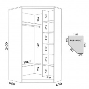 Шкаф-купе ХИТ-У-L-24-64-55 в Ханты-Мансийске - hanty-mansiysk.mebel24.online | фото 3