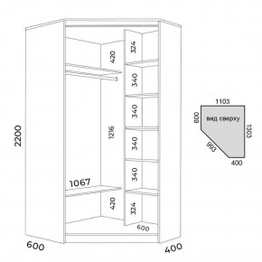 Шкаф-купе ХИТ-У-R-22-64-77 в Ханты-Мансийске - hanty-mansiysk.mebel24.online | фото 3