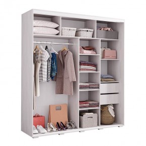 Шкаф-купе Крафт-7 ясень белый в Ханты-Мансийске - hanty-mansiysk.mebel24.online | фото 3