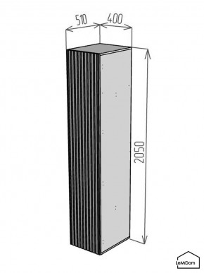 Шкаф Linnea MHR-1-2 2050х400х510 (Белый-М 11.1.2) в Ханты-Мансийске - hanty-mansiysk.mebel24.online | фото 2
