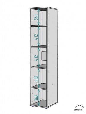 Шкаф Linnea MHR-1-2 2050х400х510 (Белый-М 11.1.2) в Ханты-Мансийске - hanty-mansiysk.mebel24.online | фото 3
