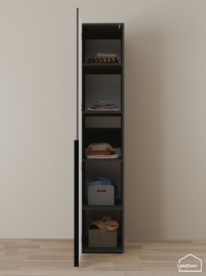 Шкаф Linnea MHR-1-2 2050х400х510 (Графит-М 11.1.25) в Ханты-Мансийске - hanty-mansiysk.mebel24.online | фото 4