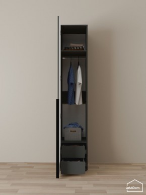 Шкаф Linnea MHR-1-3 2050х400х510 (Графит-М 11.1.25) в Ханты-Мансийске - hanty-mansiysk.mebel24.online | фото 6