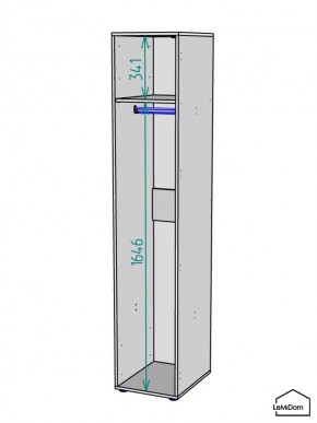 Шкаф Linnea MHR-1PO 2050х400х510 (Белый-М 11.1.1) в Ханты-Мансийске - hanty-mansiysk.mebel24.online | фото 3