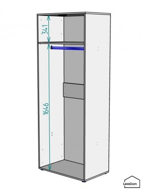 Шкаф Linnea MHR-2 2050х800х510 (Белый-М 11.1.2) в Ханты-Мансийске - hanty-mansiysk.mebel24.online | фото 3
