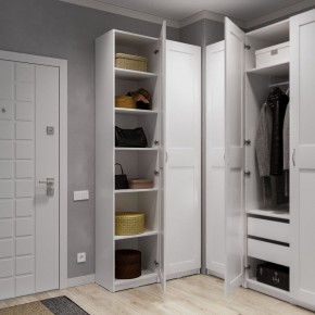 Шкаф МАКС однодверный узкий, цвет белый в Ханты-Мансийске - hanty-mansiysk.mebel24.online | фото 4