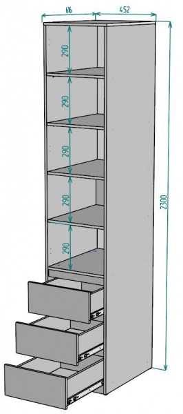 Шкаф Мальта H161 в Ханты-Мансийске - hanty-mansiysk.mebel24.online | фото 2