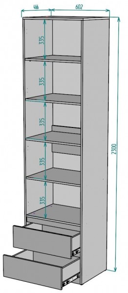 Шкаф Мальта H163 в Ханты-Мансийске - hanty-mansiysk.mebel24.online | фото 2