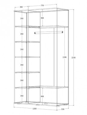 Шкаф Норден 1200 (Белый текстурный) в Ханты-Мансийске - hanty-mansiysk.mebel24.online | фото 3