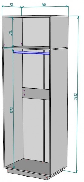 Шкаф "Аврора (H37)" в Ханты-Мансийске - hanty-mansiysk.mebel24.online | фото 2