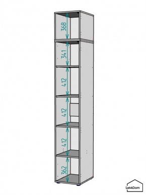 Шкаф с антресолью Linnea MHR-1A-2 2450х400х510 (Белый-М 11.1.2) в Ханты-Мансийске - hanty-mansiysk.mebel24.online | фото 3