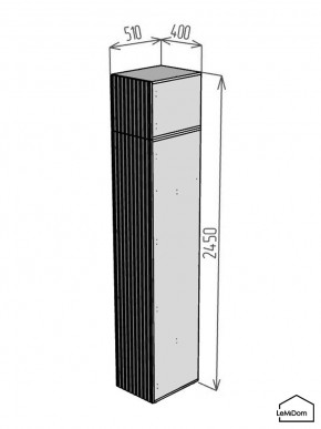 Шкаф с антресолью Linnea MHR-1A-2 2450х400х510 (ДВ-М 11.1.25) в Ханты-Мансийске - hanty-mansiysk.mebel24.online | фото 2