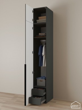 Шкаф с антресолью Linnea MHR-1A-3 2450х400х510 (Графит-М 11.1.25) в Ханты-Мансийске - hanty-mansiysk.mebel24.online | фото 5