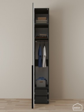 Шкаф с антресолью Linnea MHR-1A-3 2450х400х510 (Графит-М 11.1.25) в Ханты-Мансийске - hanty-mansiysk.mebel24.online | фото 6