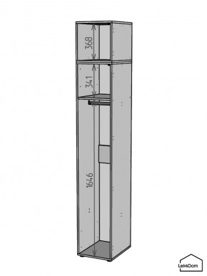Шкаф с антресолью Linnea MHR-1POA-1 2450х400х510 (Белый-М 11.1.2) в Ханты-Мансийске - hanty-mansiysk.mebel24.online | фото 3