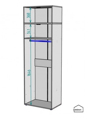 Шкаф с антресолью Linnea MHR-2A-1 2450х800х510 (ДВ-М 11.1.25) в Ханты-Мансийске - hanty-mansiysk.mebel24.online | фото 3